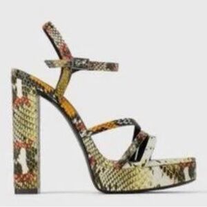 Zara Strappy Snakeskin high heels Size 41 (US-8)